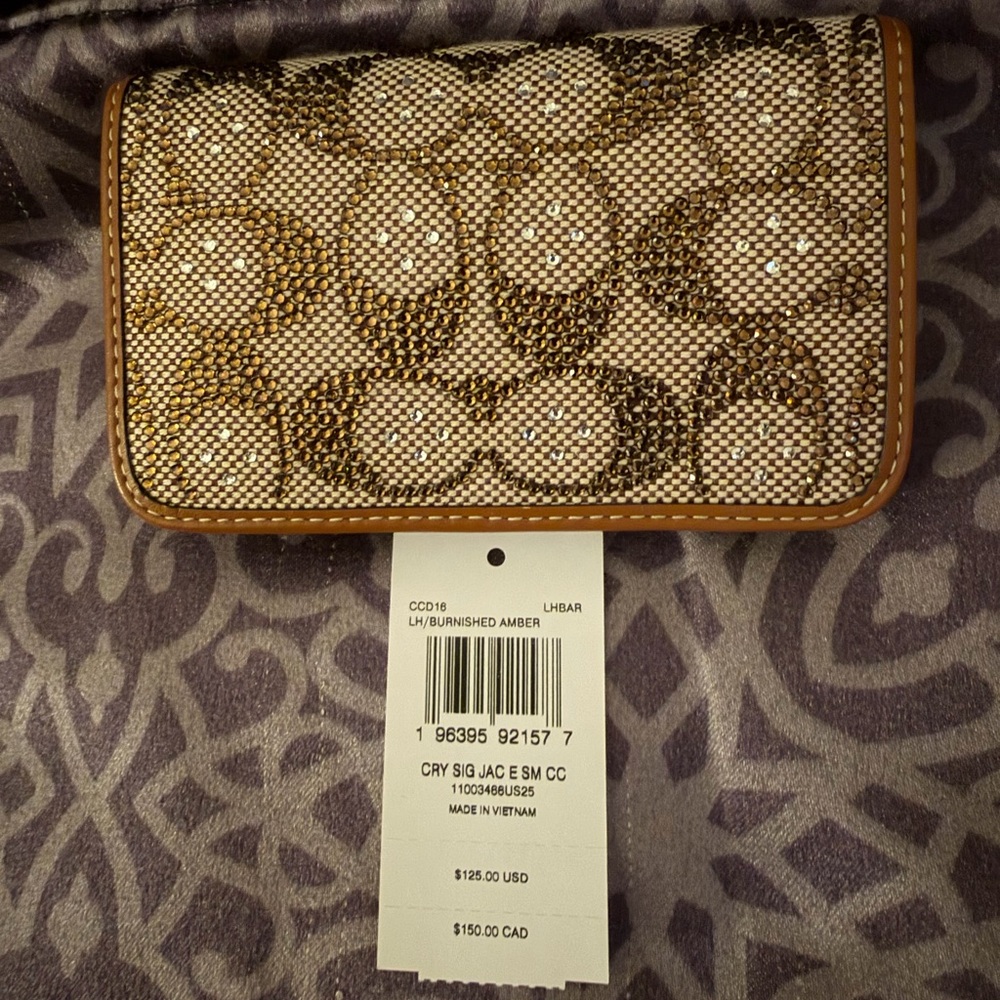 Coach Essential Card Case Signature Crystal